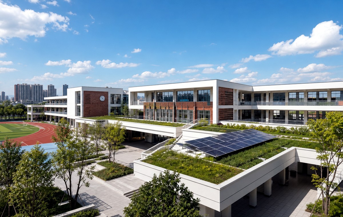Sustainable school campus project visual